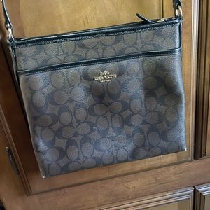 Coach brown and black crossbody